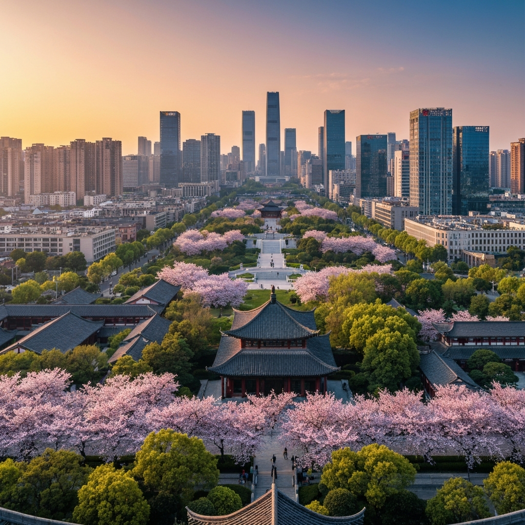 Chengdu aerial view