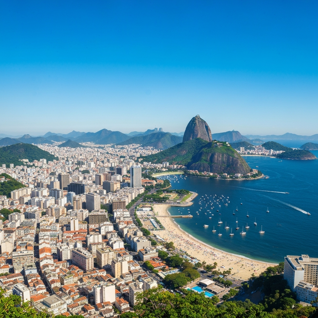 Landing approach over Rio de Janeiro