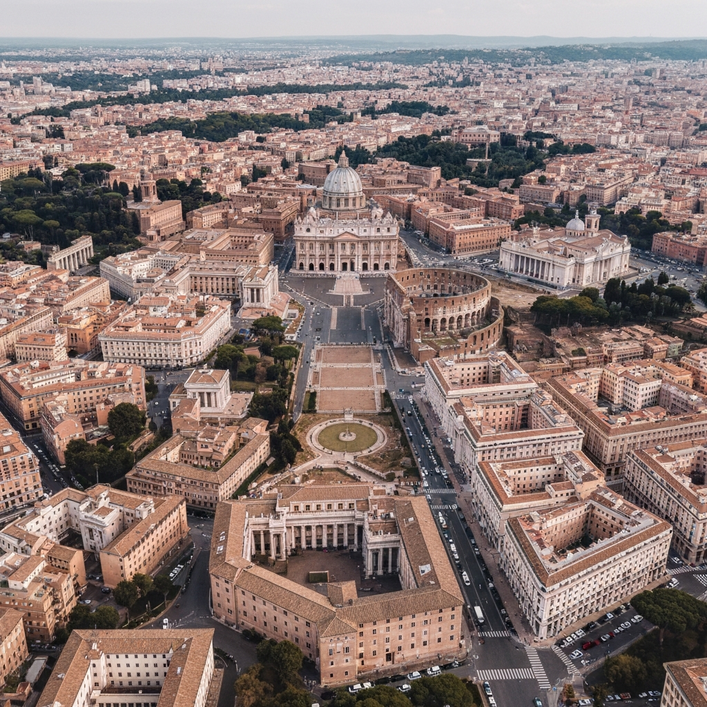 Aerial View of Rome