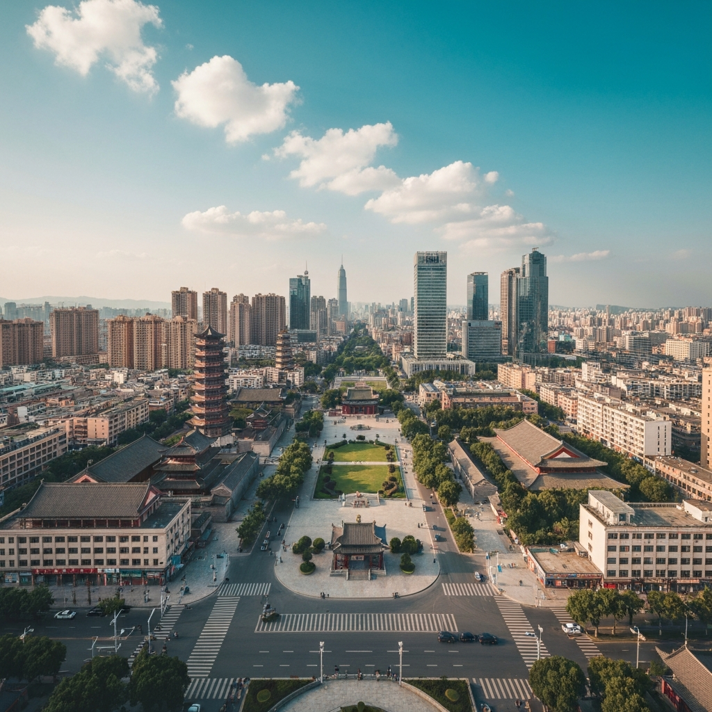 Aerial view of Liaocheng