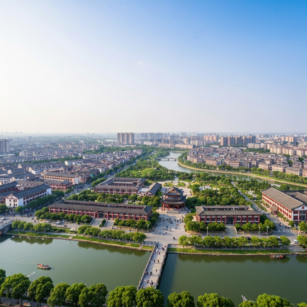 Liaocheng city aerial