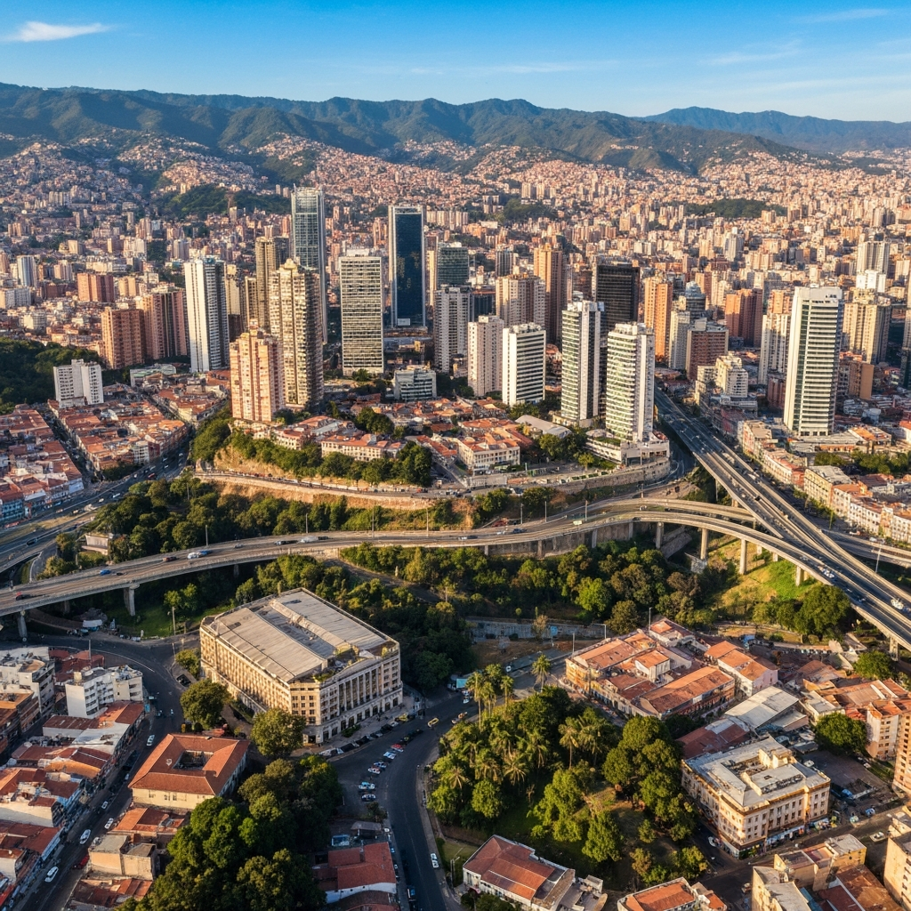 Aerial view of Caracas