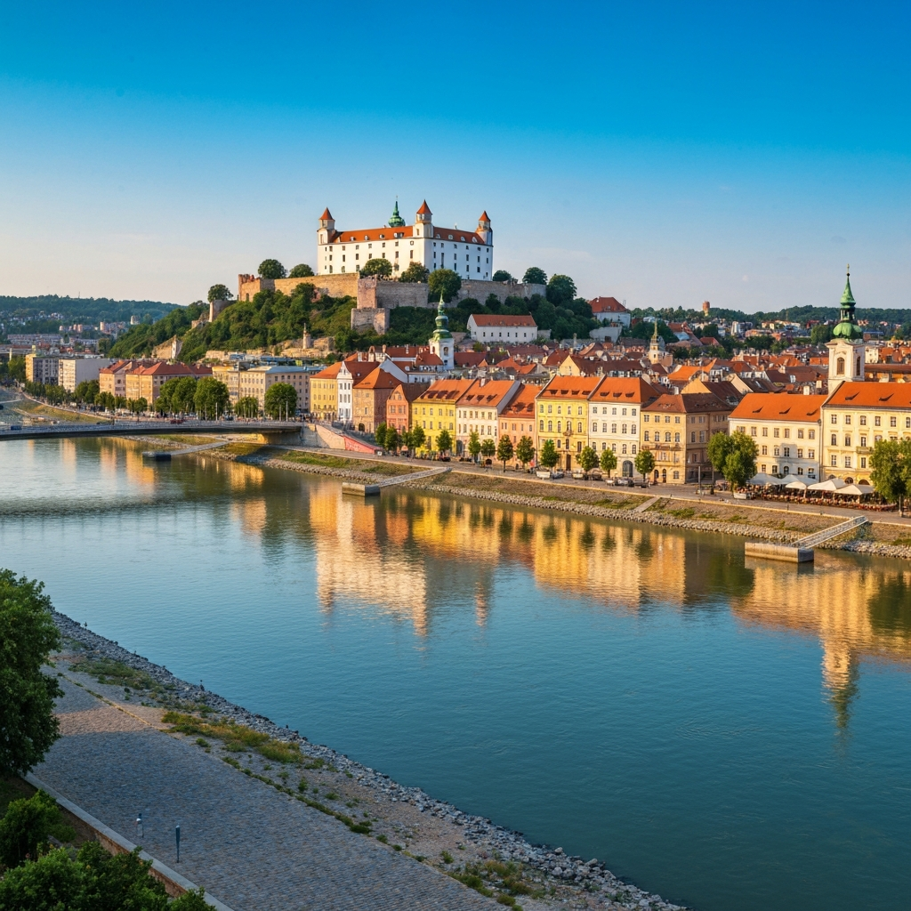 Bratislava Castle and River