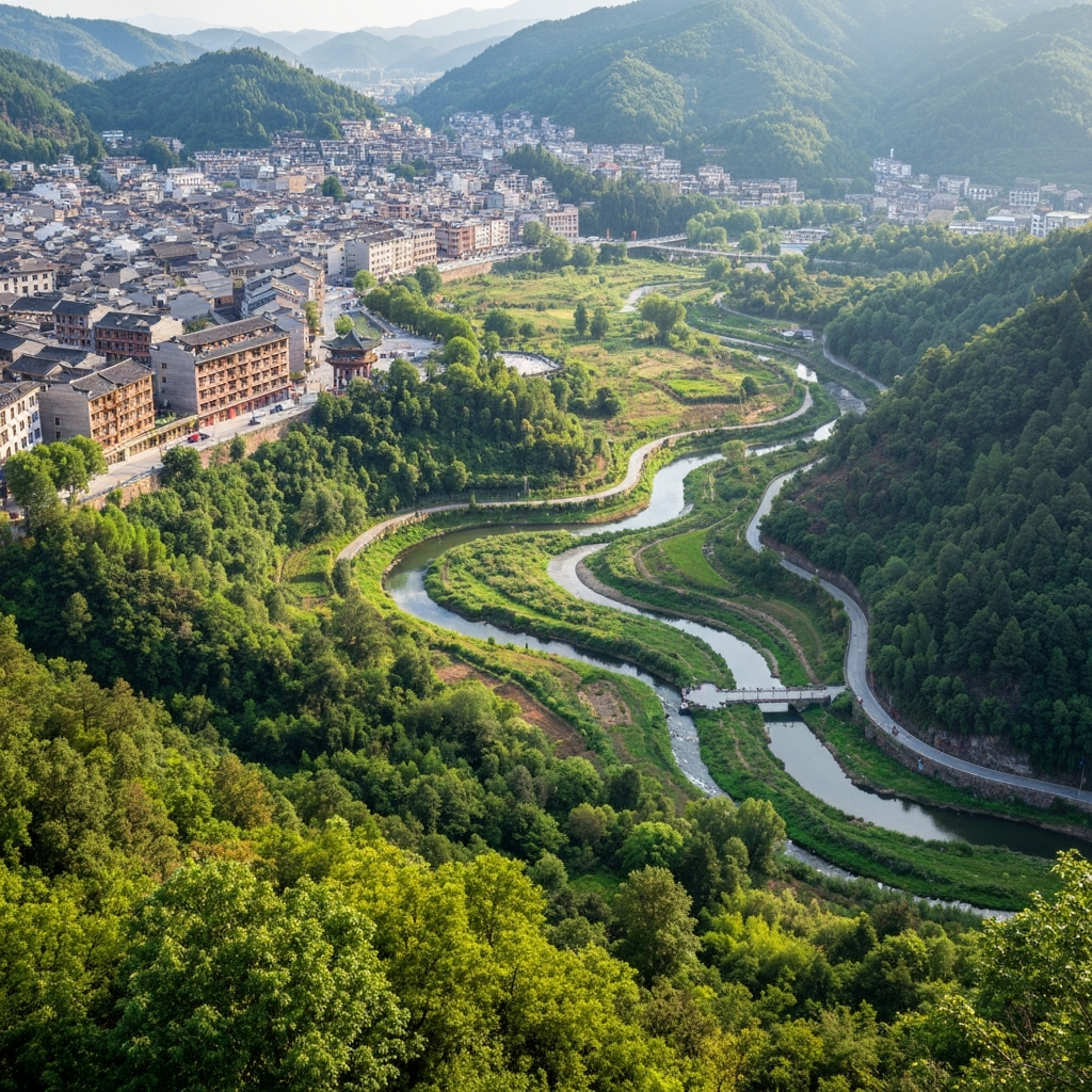 Aerial view of Kunming