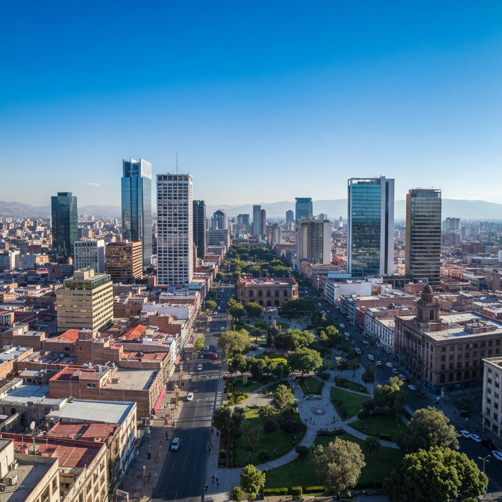 Jet departing Mexico City