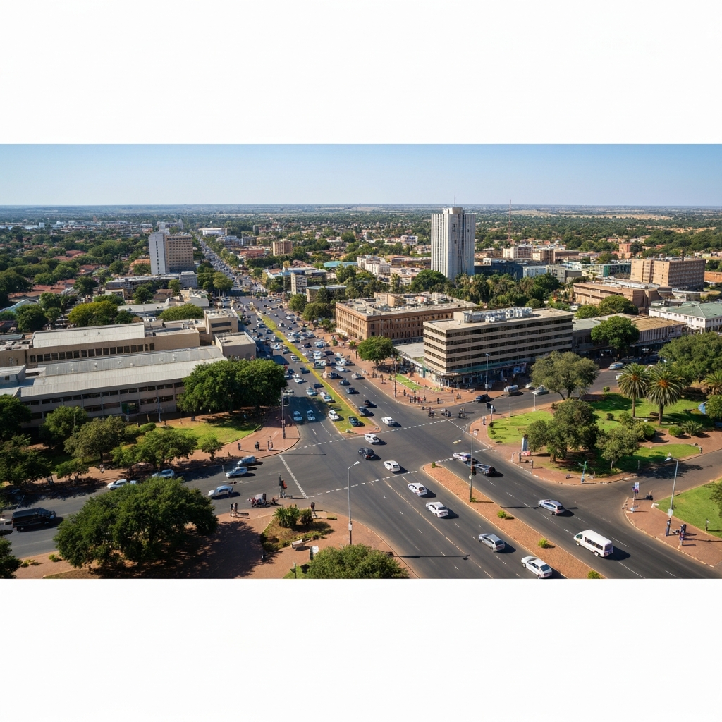Mbabane to Gaborone private jet route