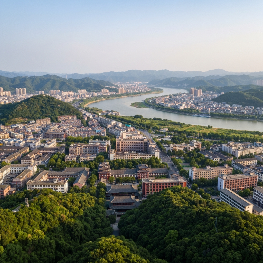 Aerial view of Jiangyin