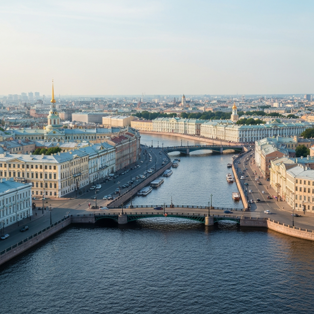 Private jet interior on Saint Petersburg to Kazan route