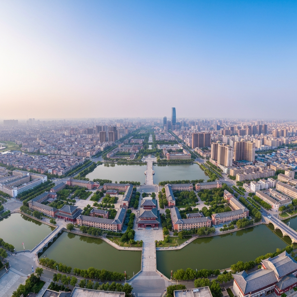 Aerial arrival into Linyi