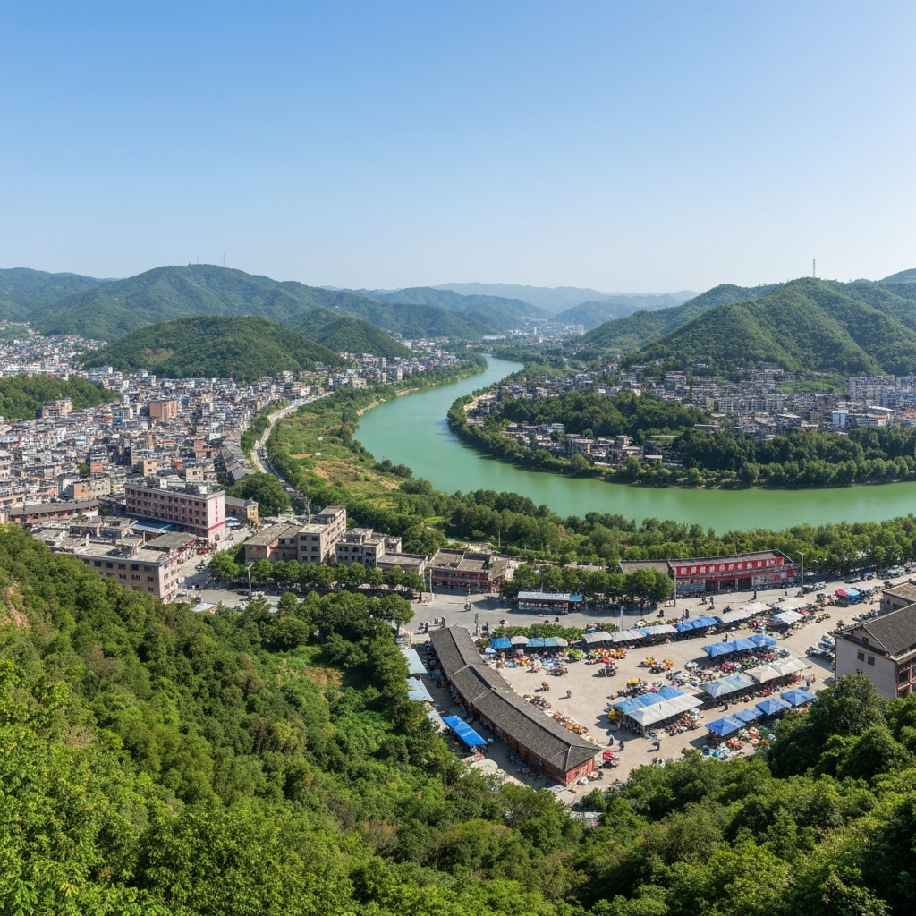 Aerial view of Benxi