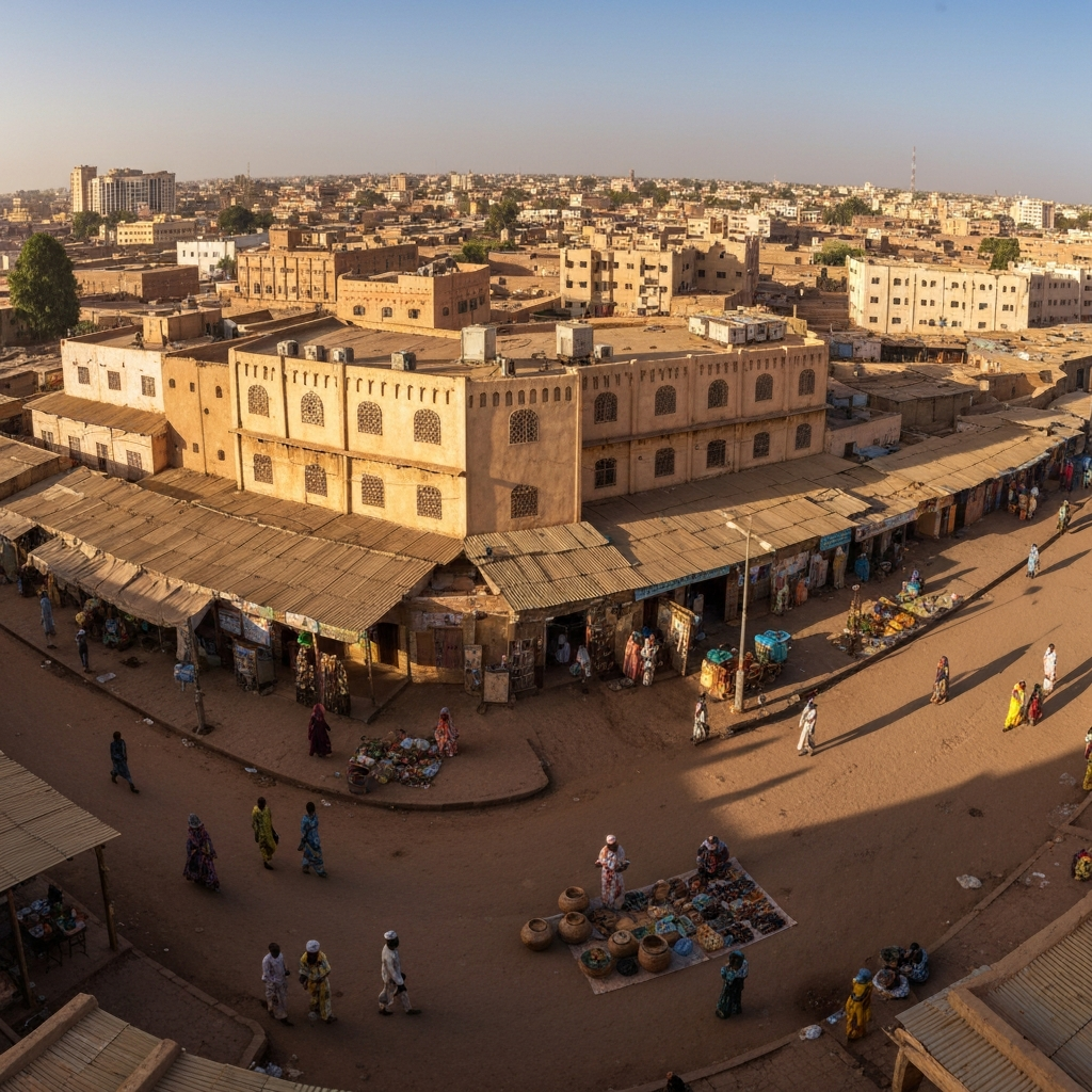 Lomé and Niamey cityscape