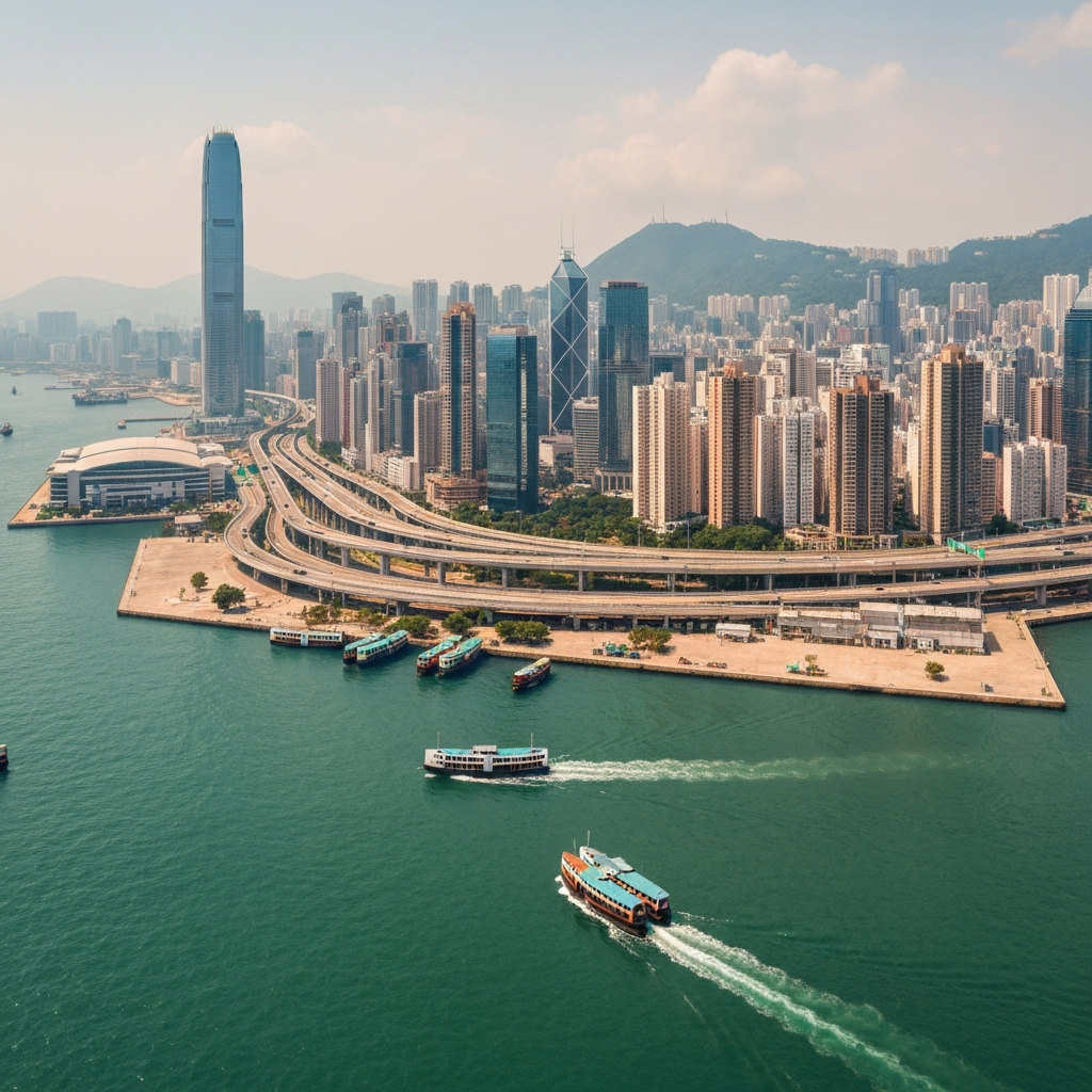 Hong Kong skyline from above