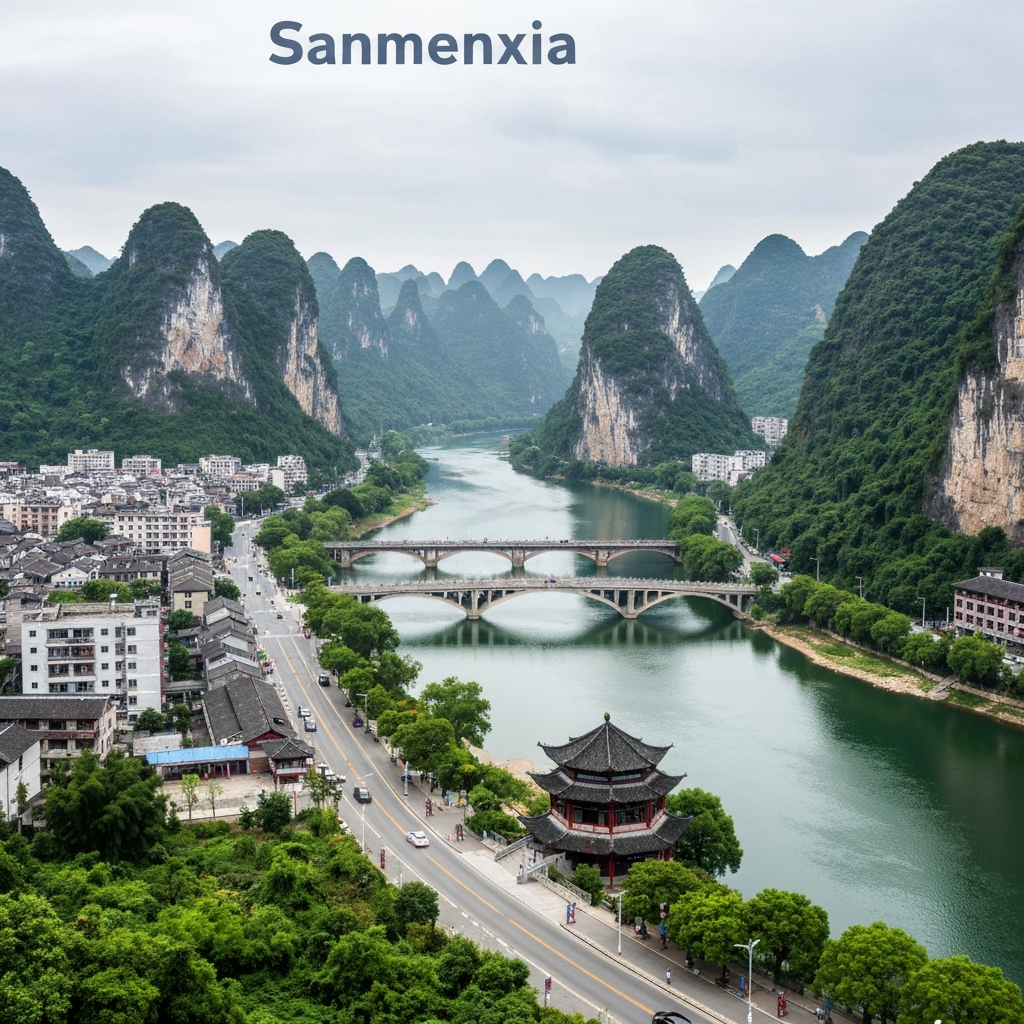 Sanmenxia Dam aerial view