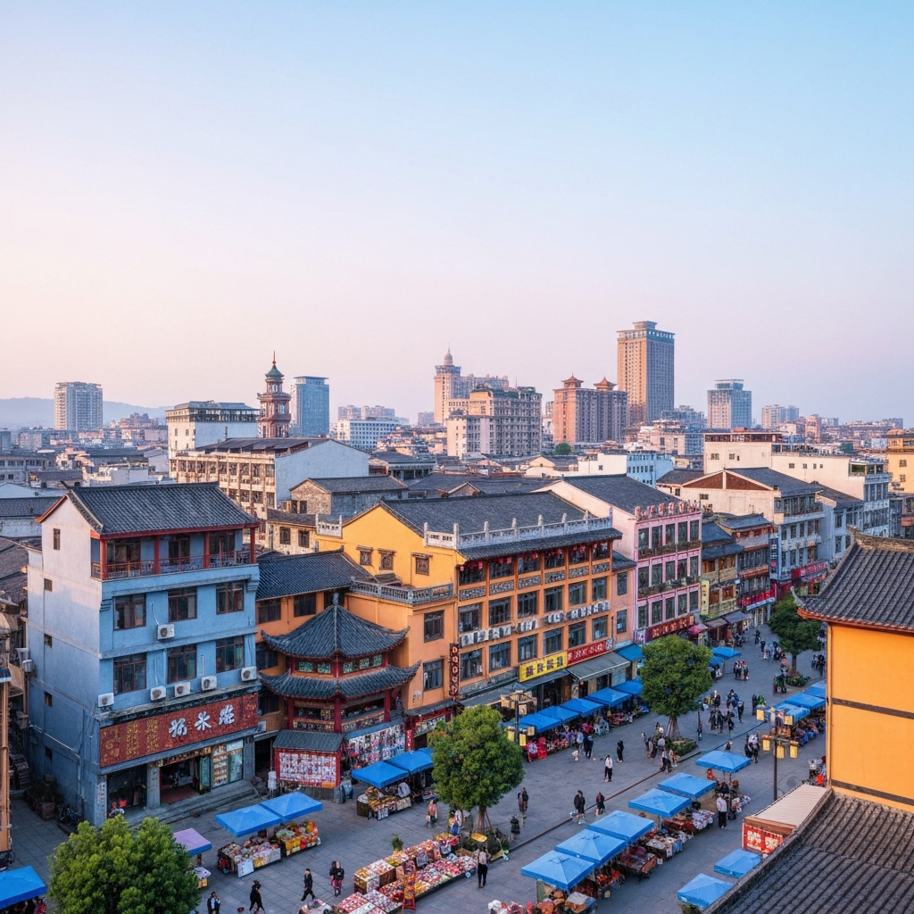 Linfen cityscape