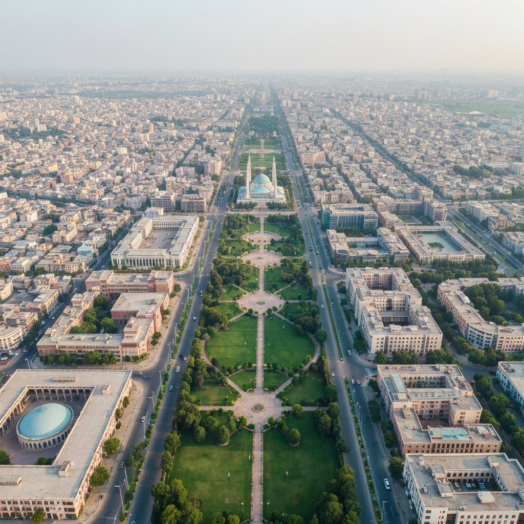 Aerial view of Islamabad