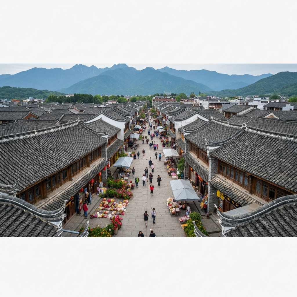 Aerial view of Qujing