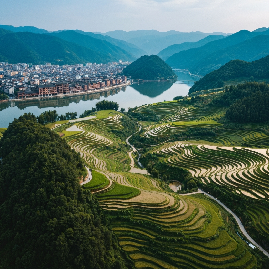 Yunnan Scenery from Private Jet