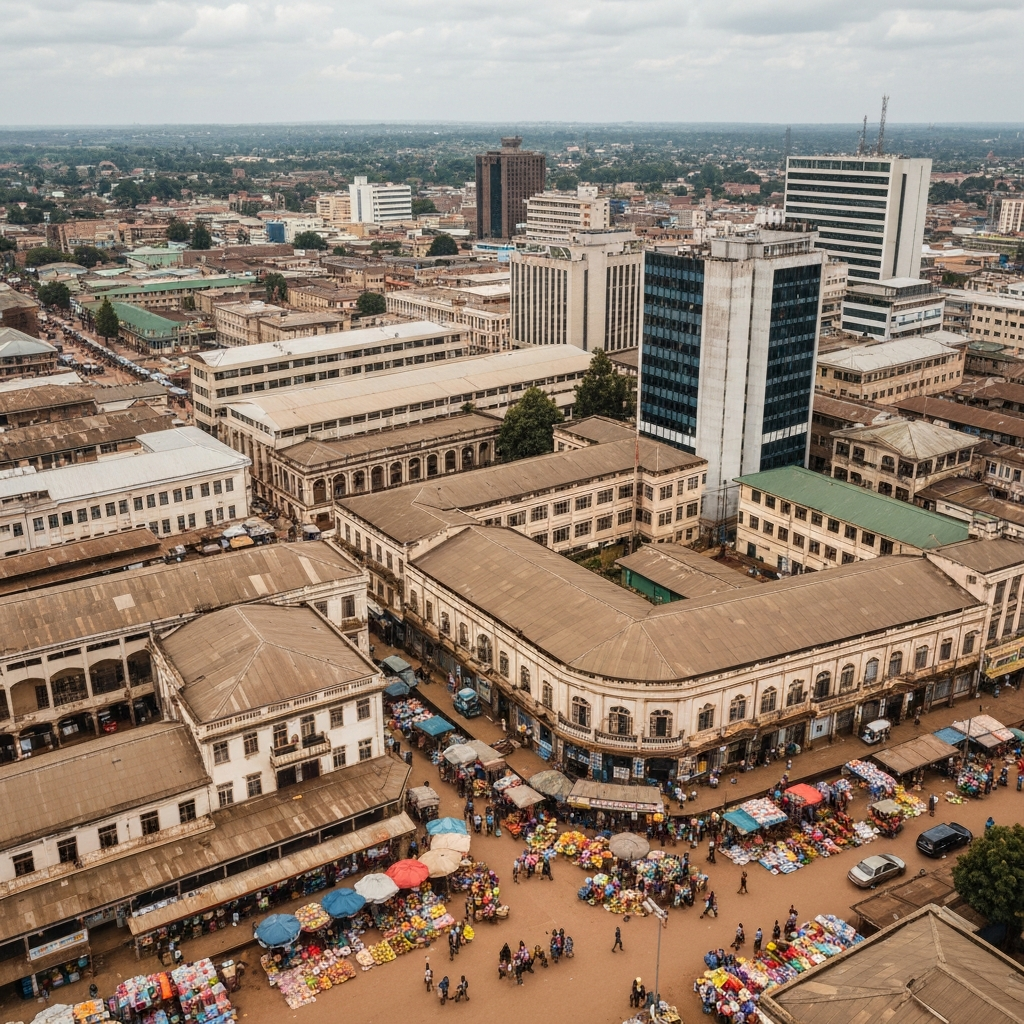 Kampala skyline view