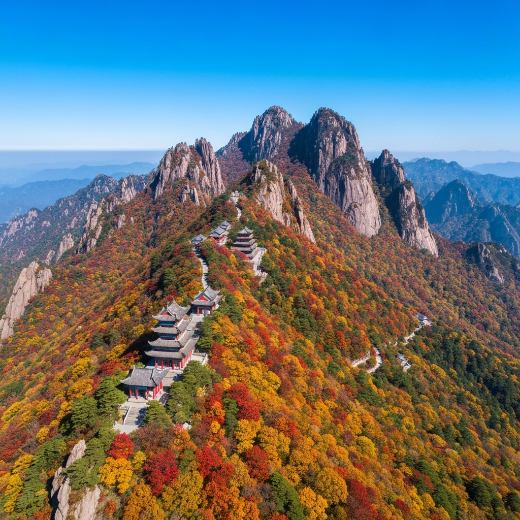 Aerial view of Huangshan Airport