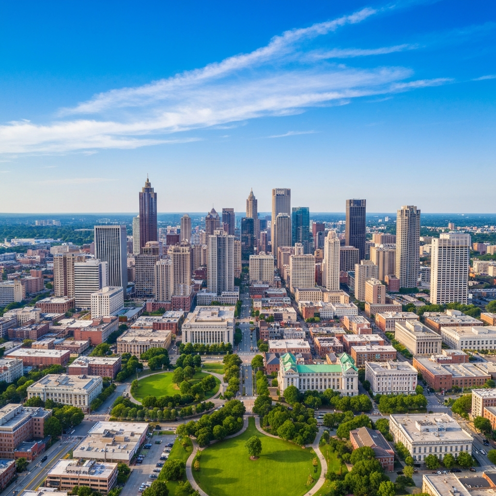 Aerial View of Atlanta Skyline
