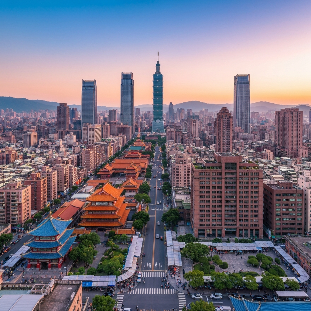 Taipei city skyline
