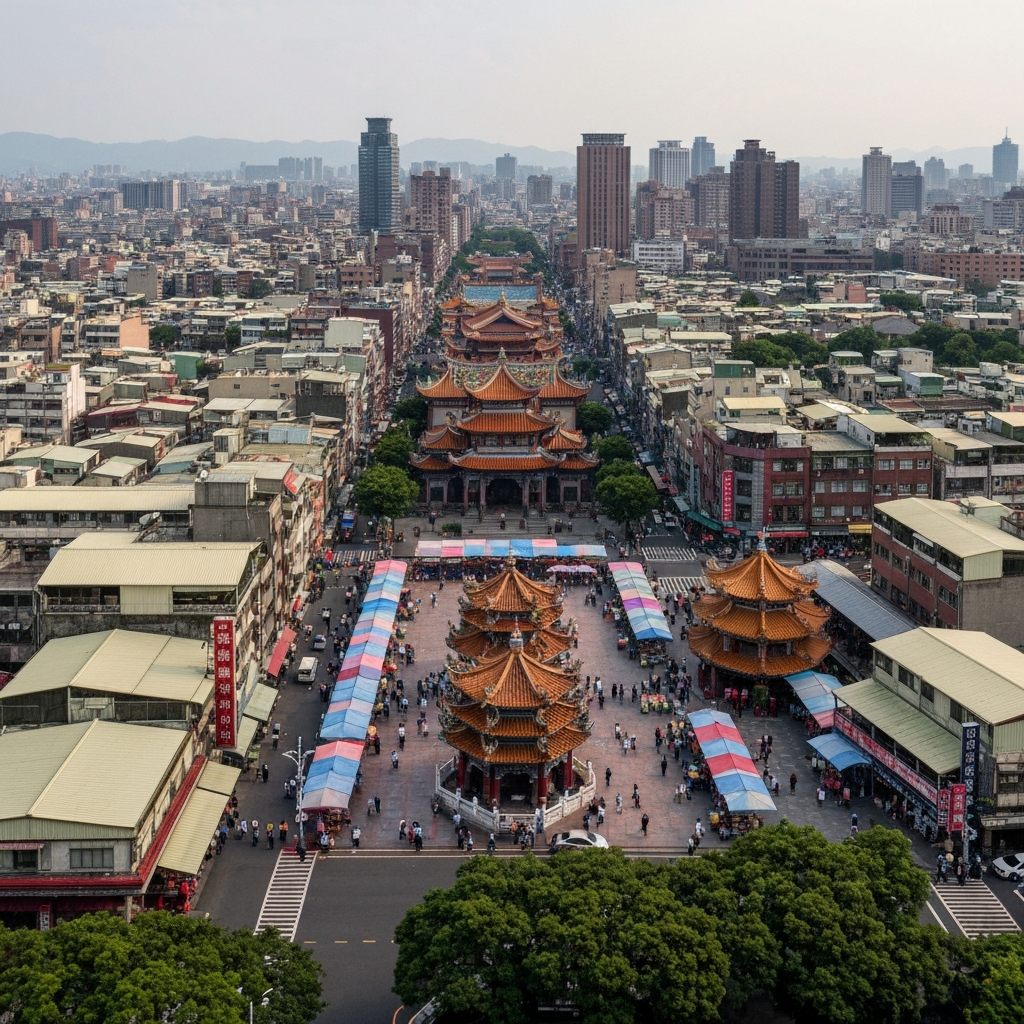 Aerial view of Taichung