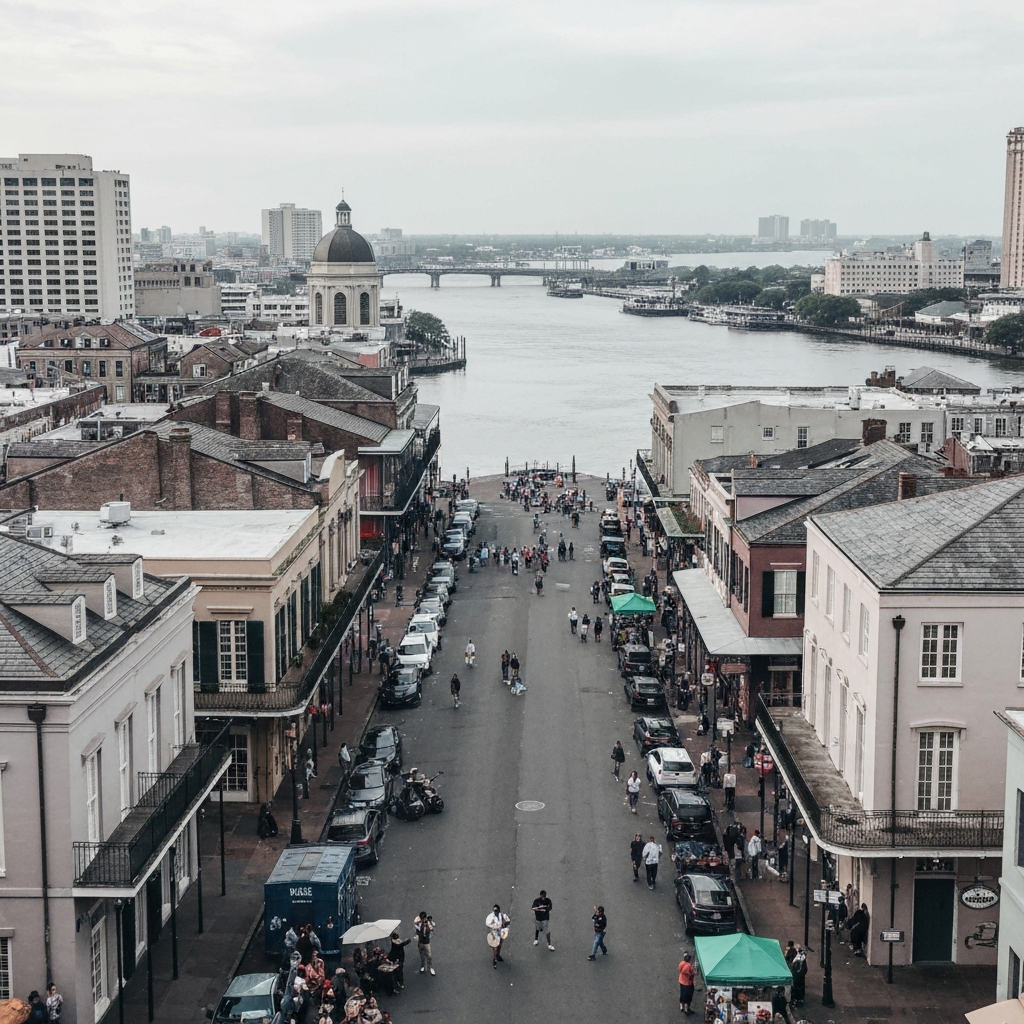 Aerial view of New Orleans