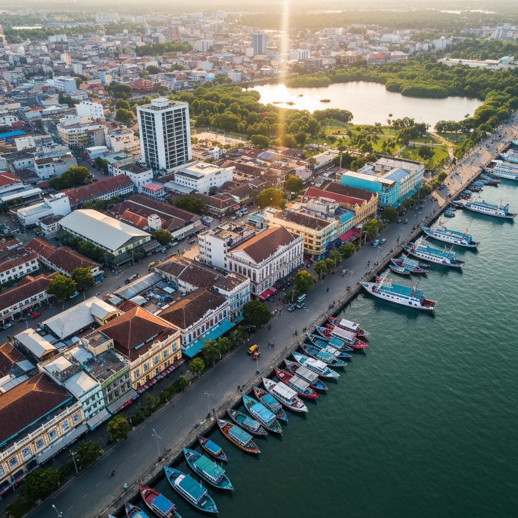 Midsize jet in Makassar
