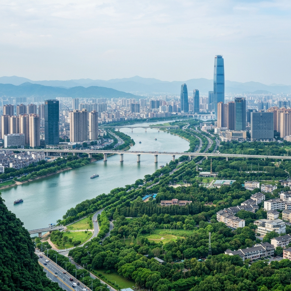 Liuzhou City Aerial View