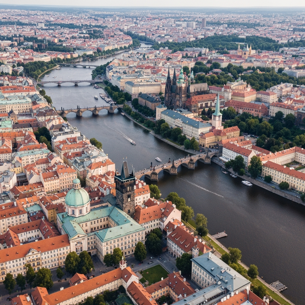 Prague city view