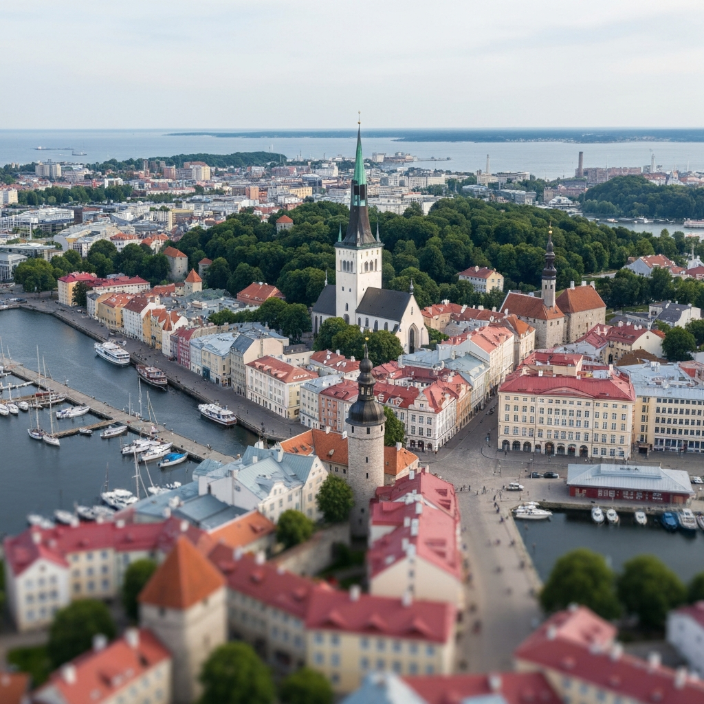 Tallinn skyline view