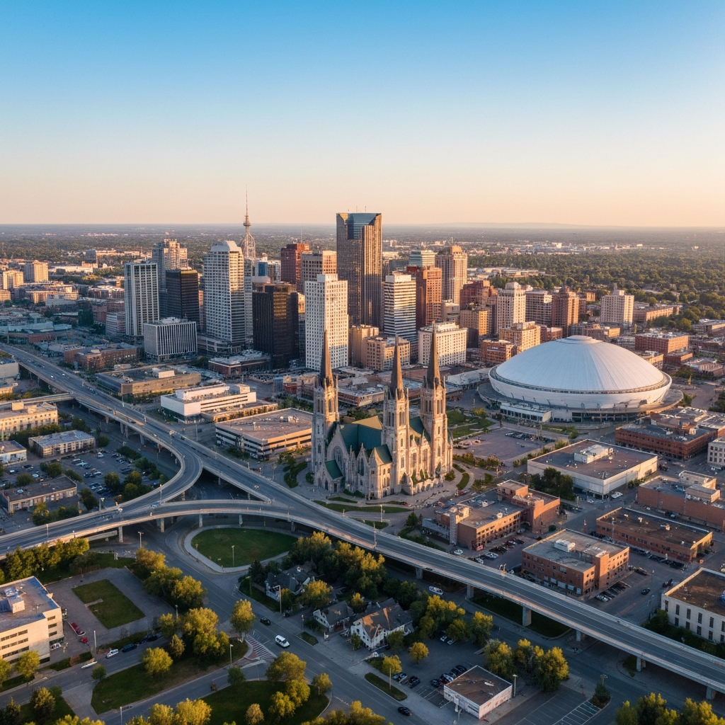 Edmonton skyline and North Saskatchewan River