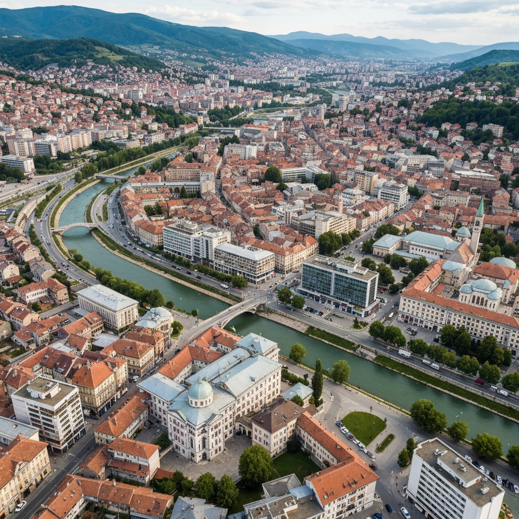 Aerial view Sarajevo