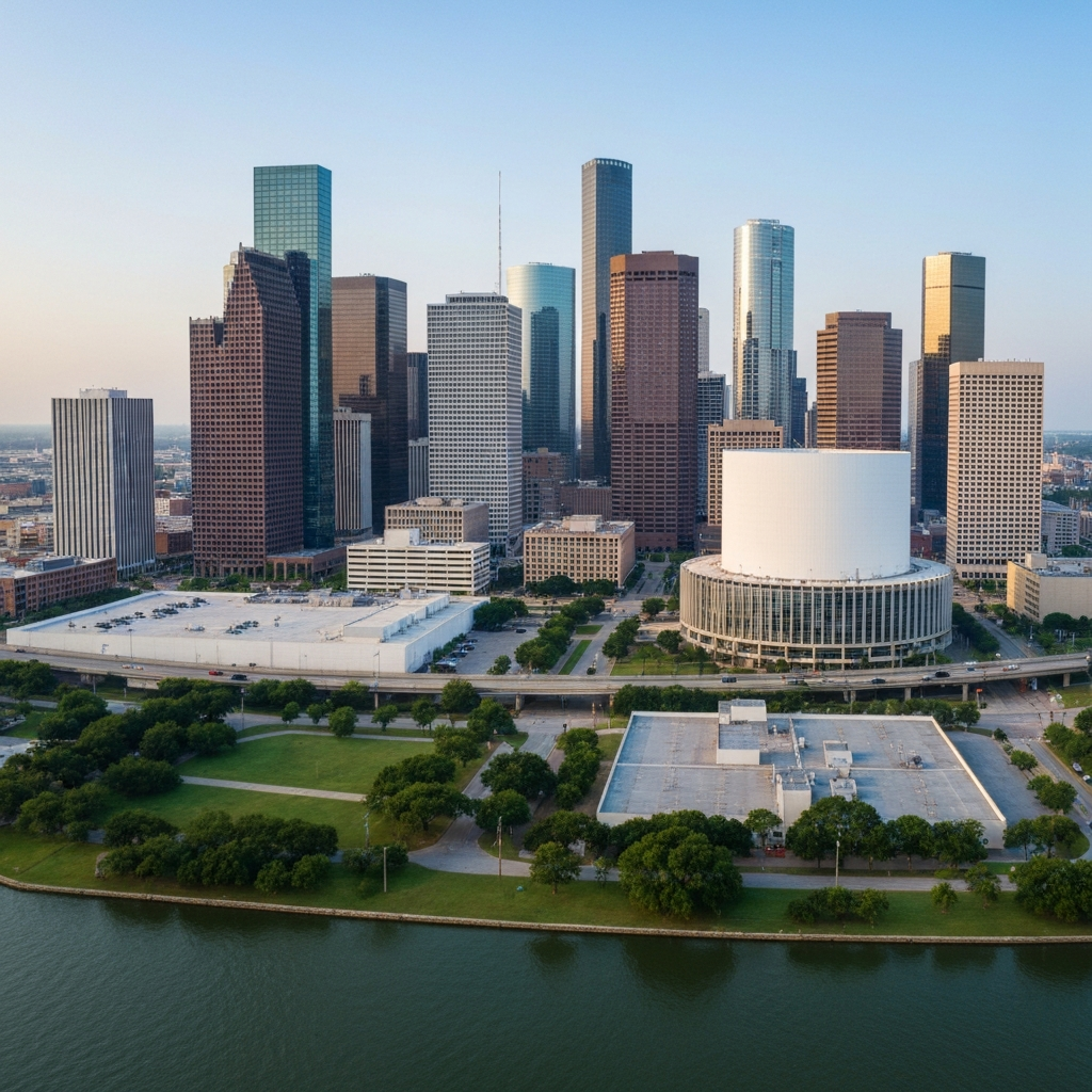 Houston Skyline Arrival