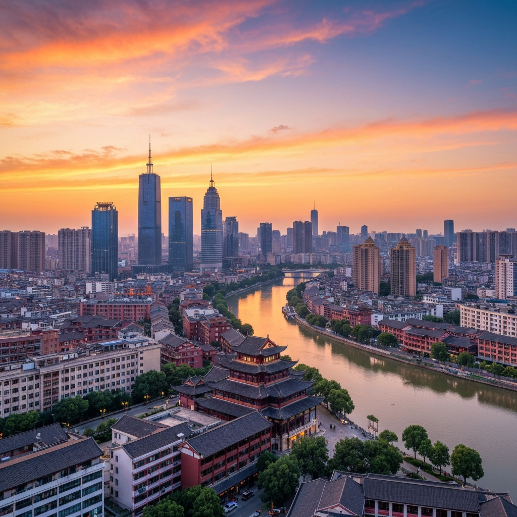 Aerial view of Xinzhou