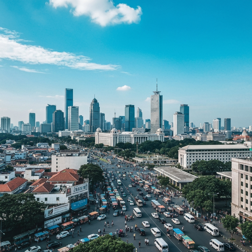 Jakarta skyline view