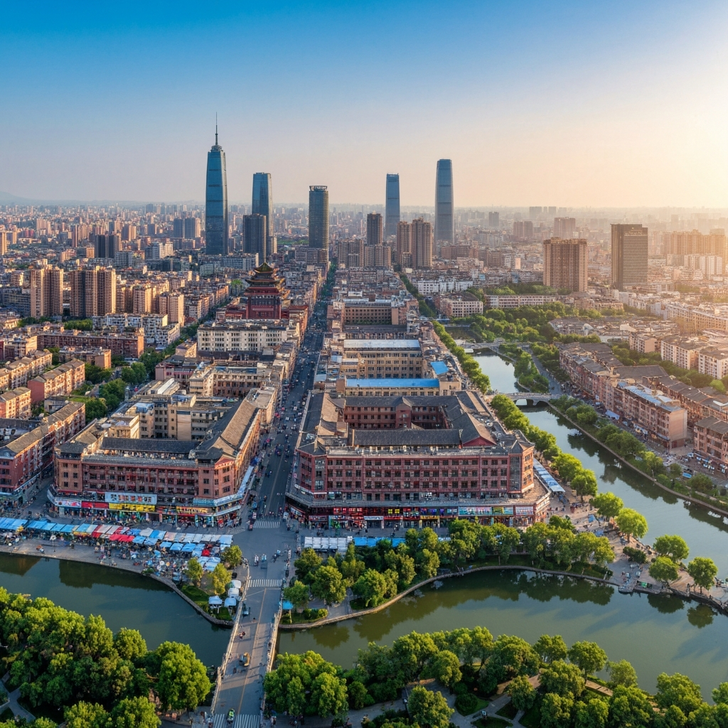 Yiwu skyline view