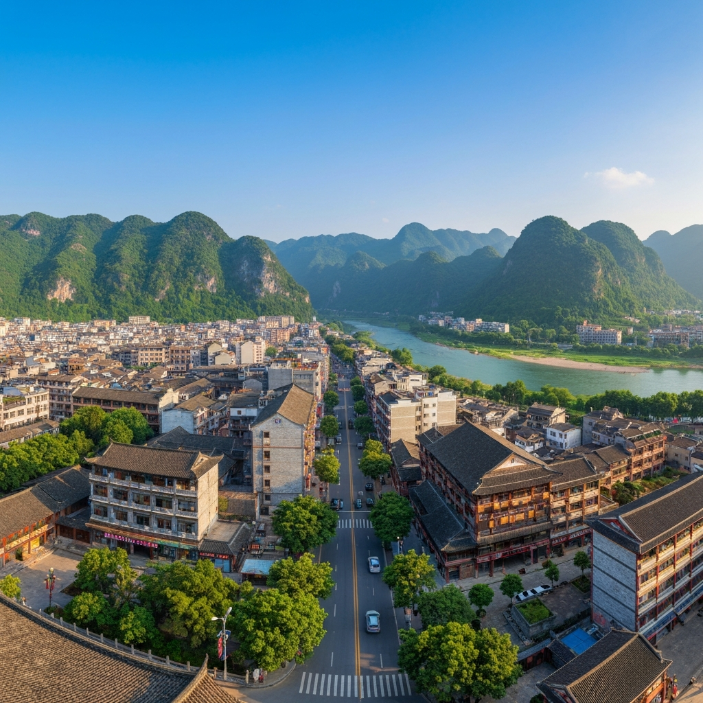 Laibin City Aerial