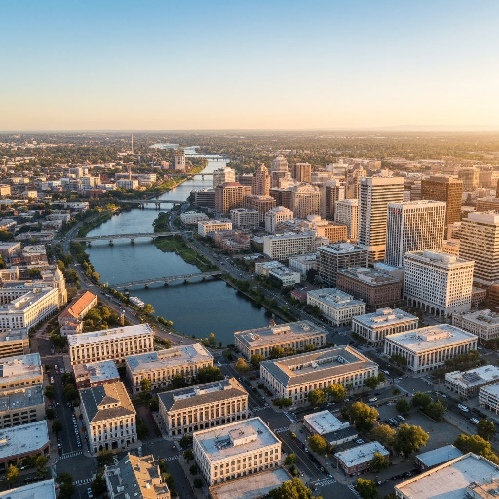 Sacramento to Los Angeles Aerial