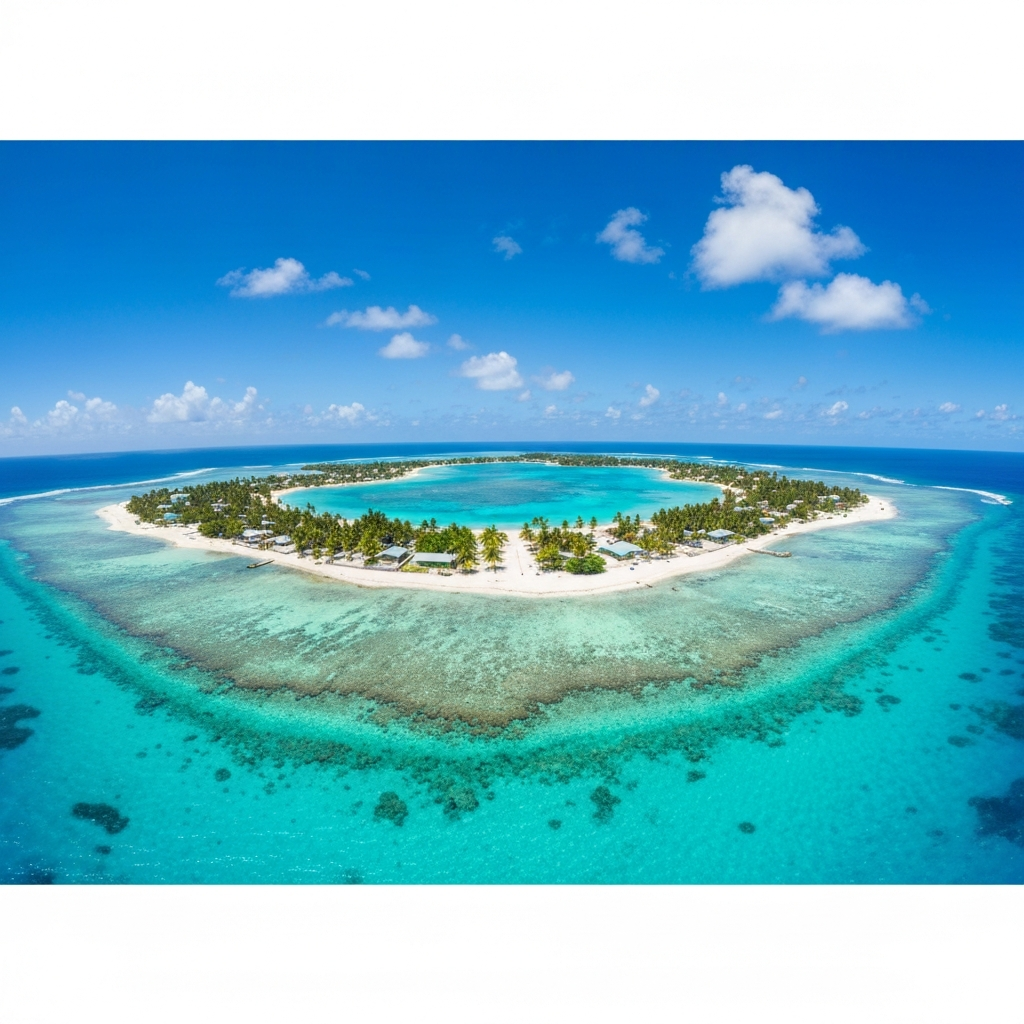 Aerial view of Funafuti Atoll