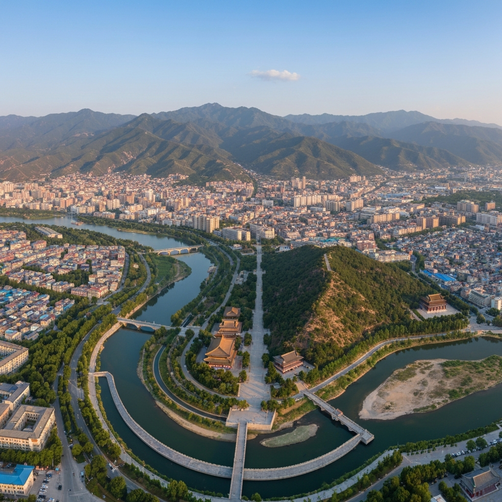 Chengde city aerial