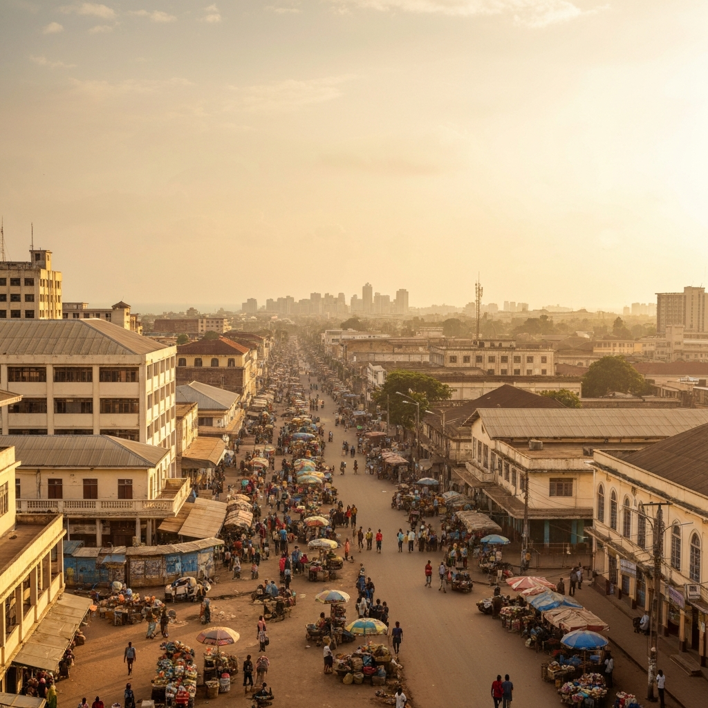 Private Jet Over Brazzaville
