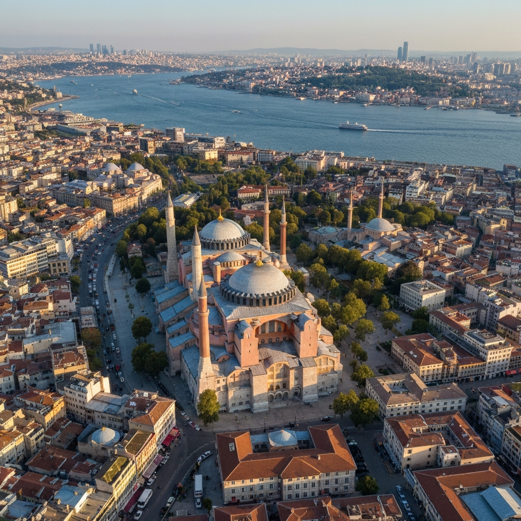 Private jet over Adana and Istanbul