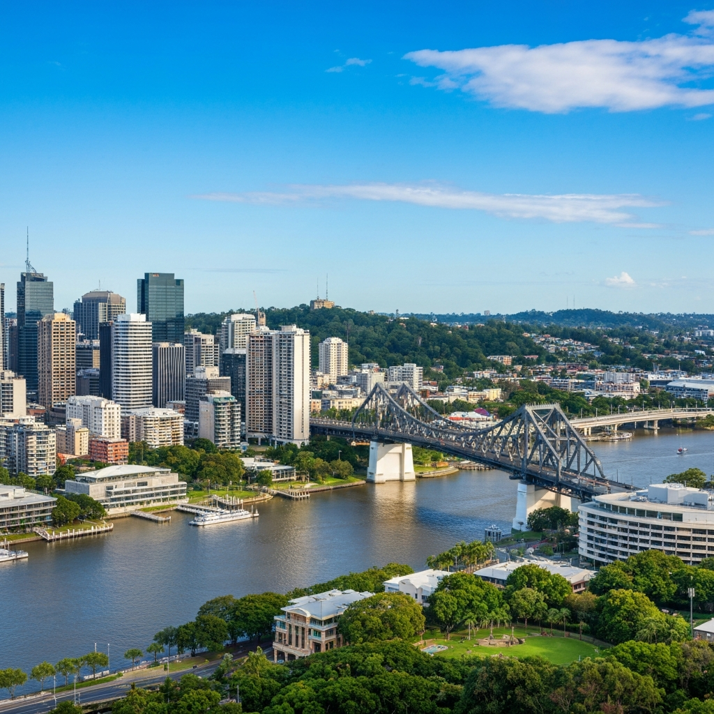Aerial View Brisbane Arrival