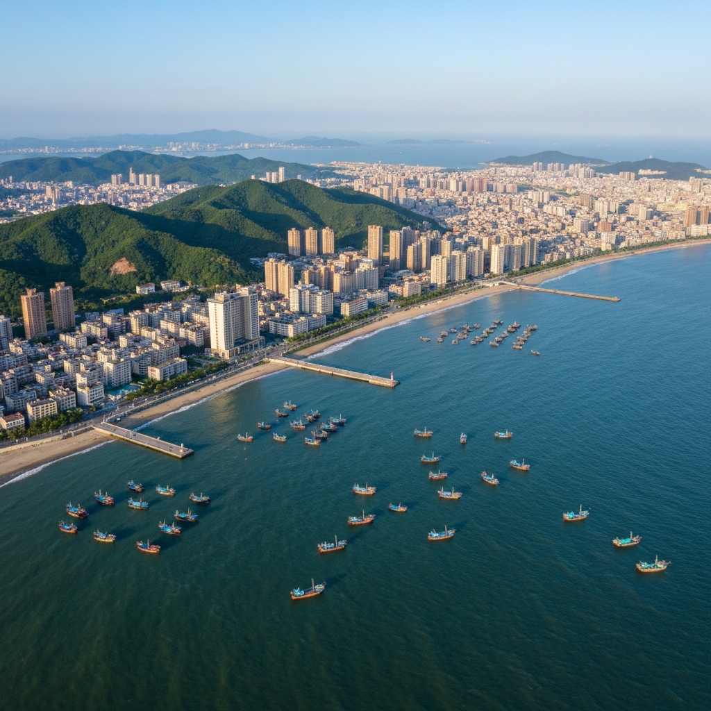 Weihai cityscape from above