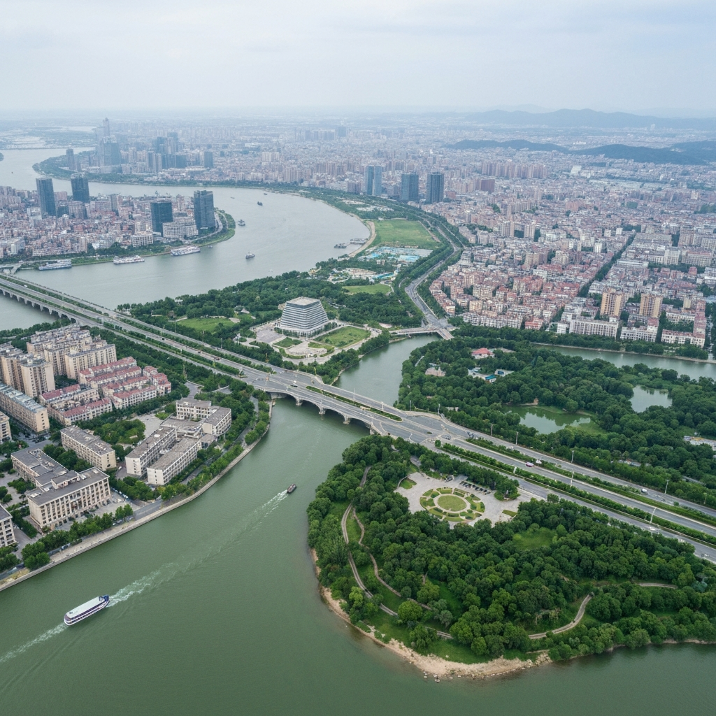 Yantai coastline aerial view