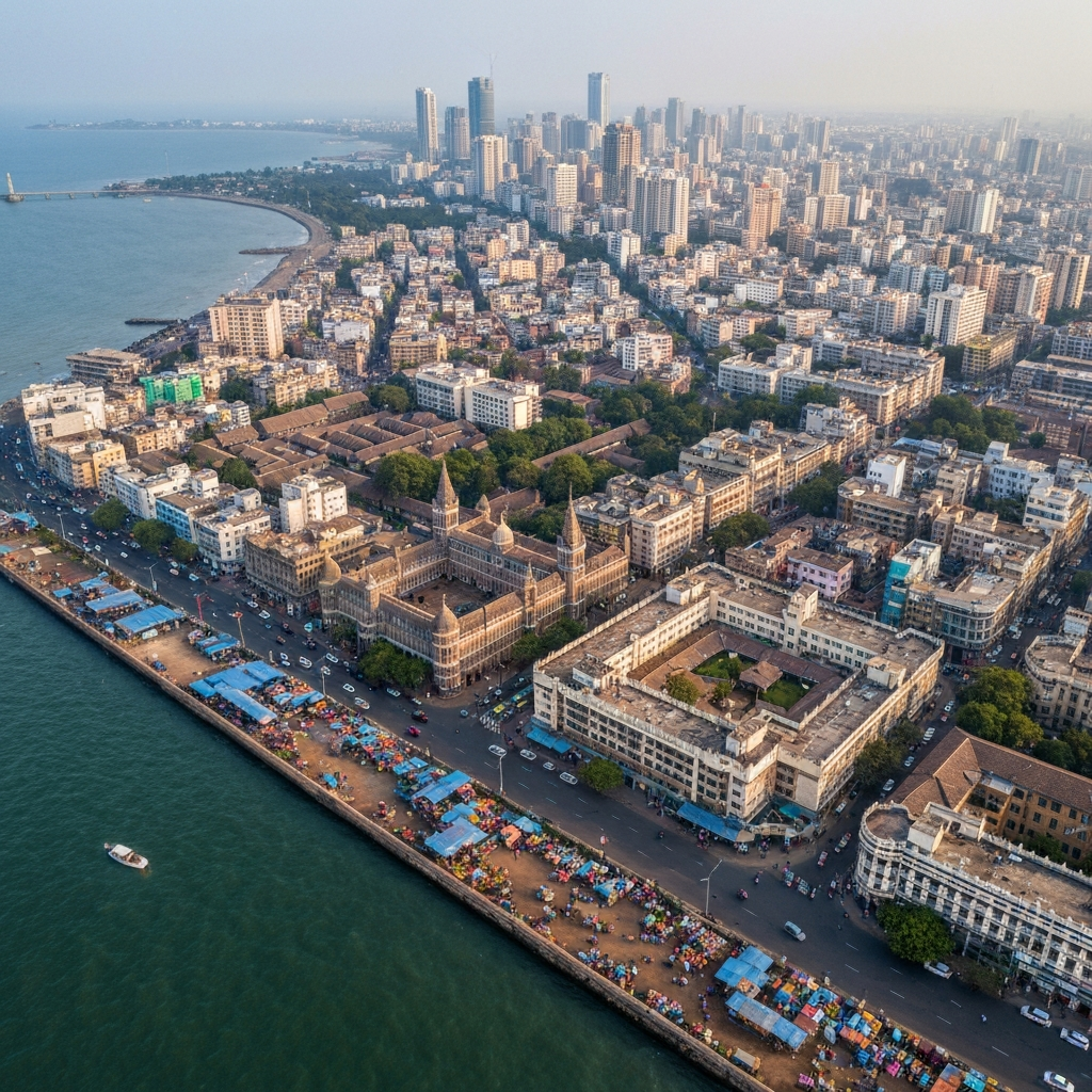 Aerial Mumbai Arrival