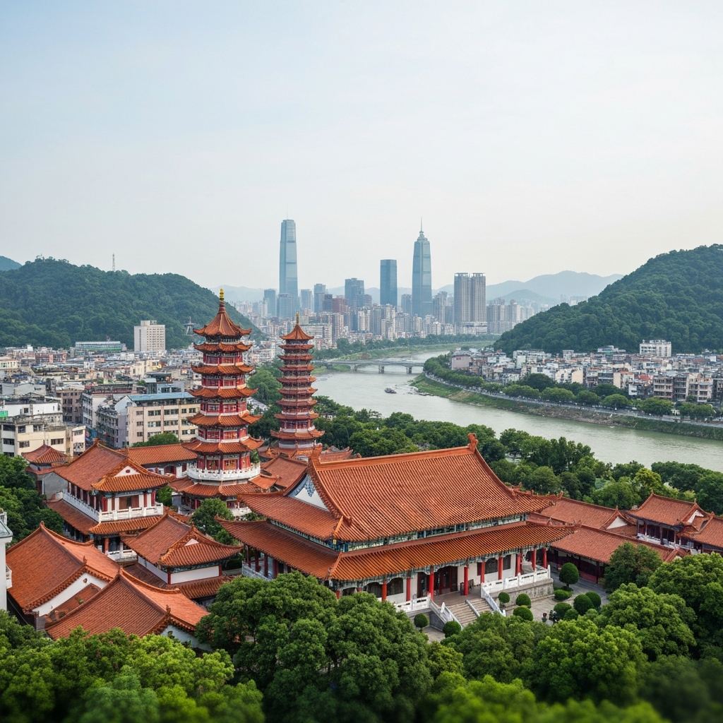Aerial view Fuzhou