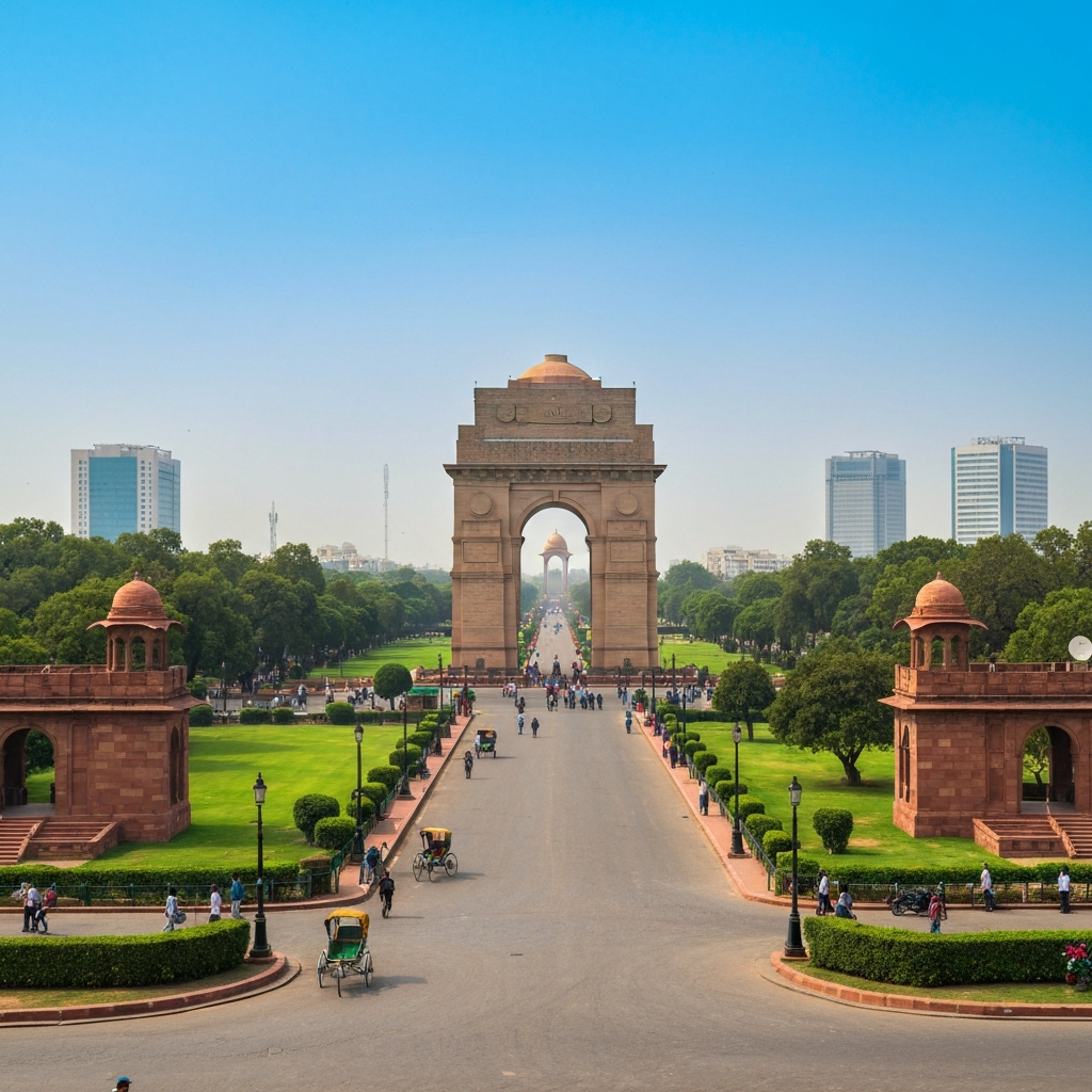 Arriving in New Delhi