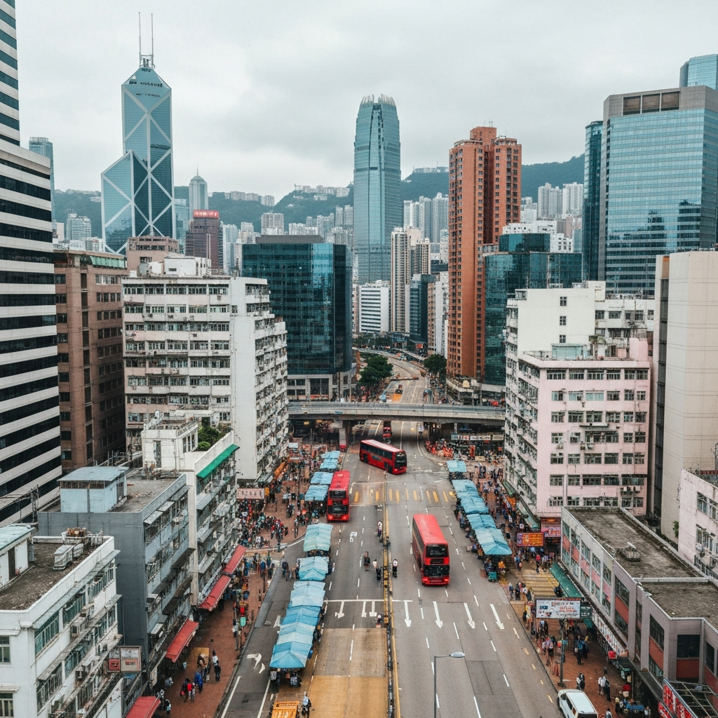Hong Kong Skyline from Private Jet